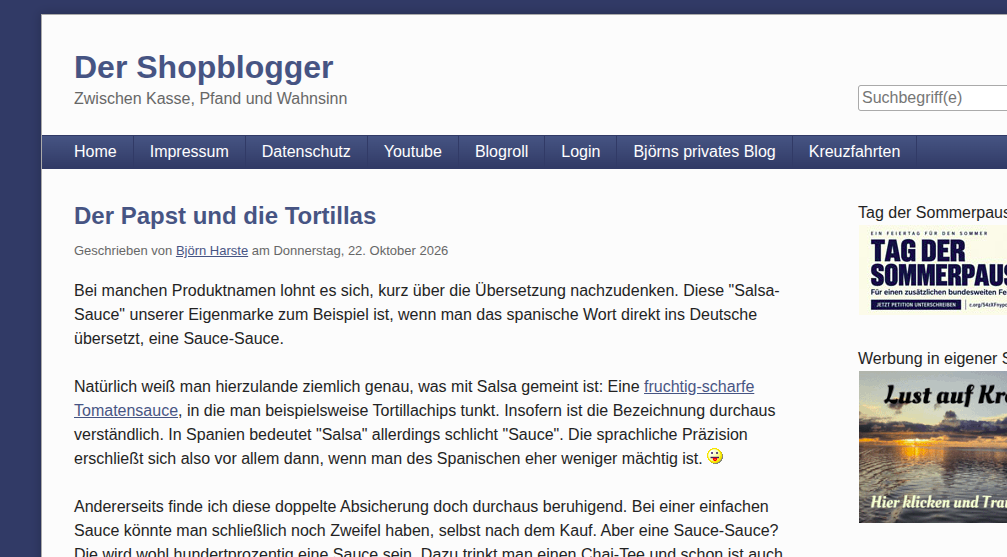 Screenshot von shopblogger.de